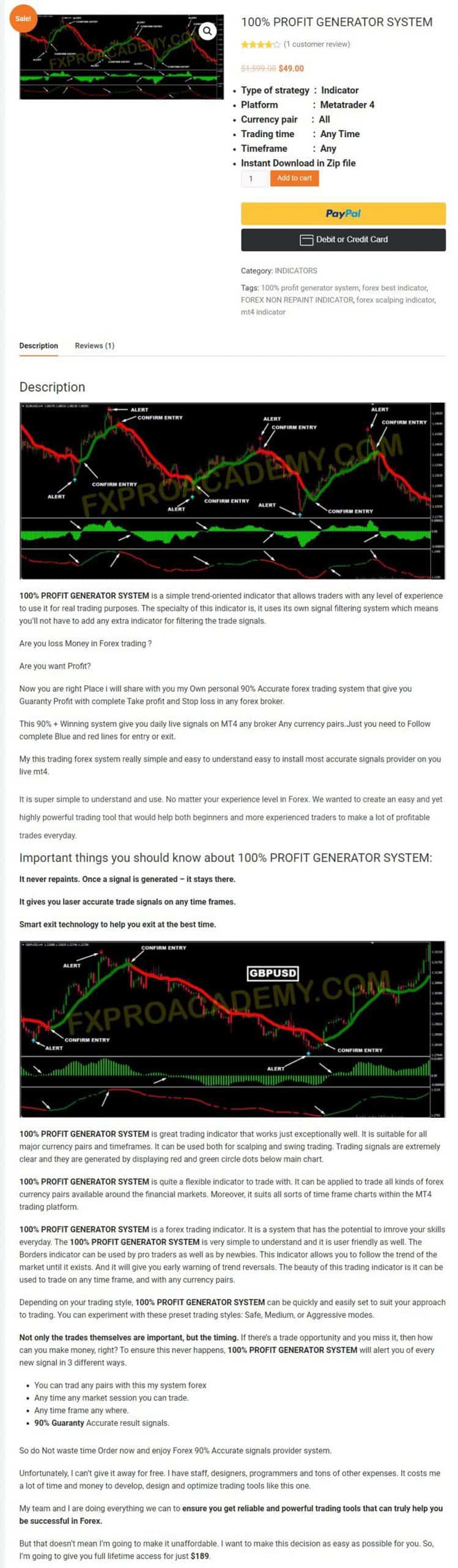 www.fxproacademy.com/product/100-profit-generator-system Content: 4 Indicators, Template, installation guide