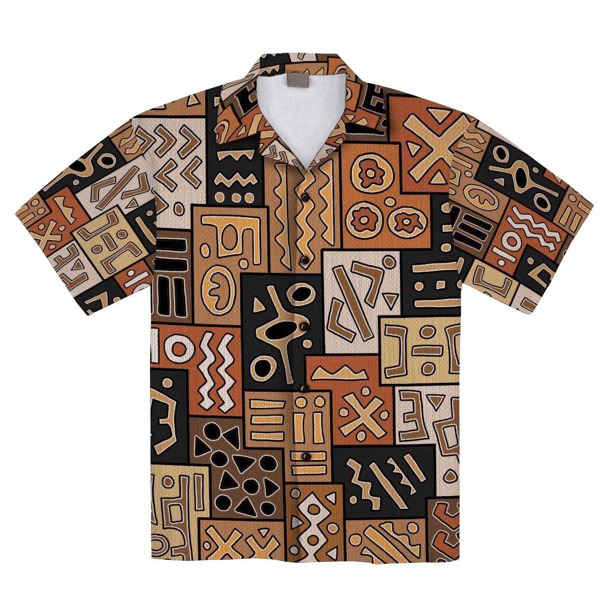 African Pattern Hawaiian Shirt And Shorts Set Hawaiian Shirt And Shorts Set Tianci 