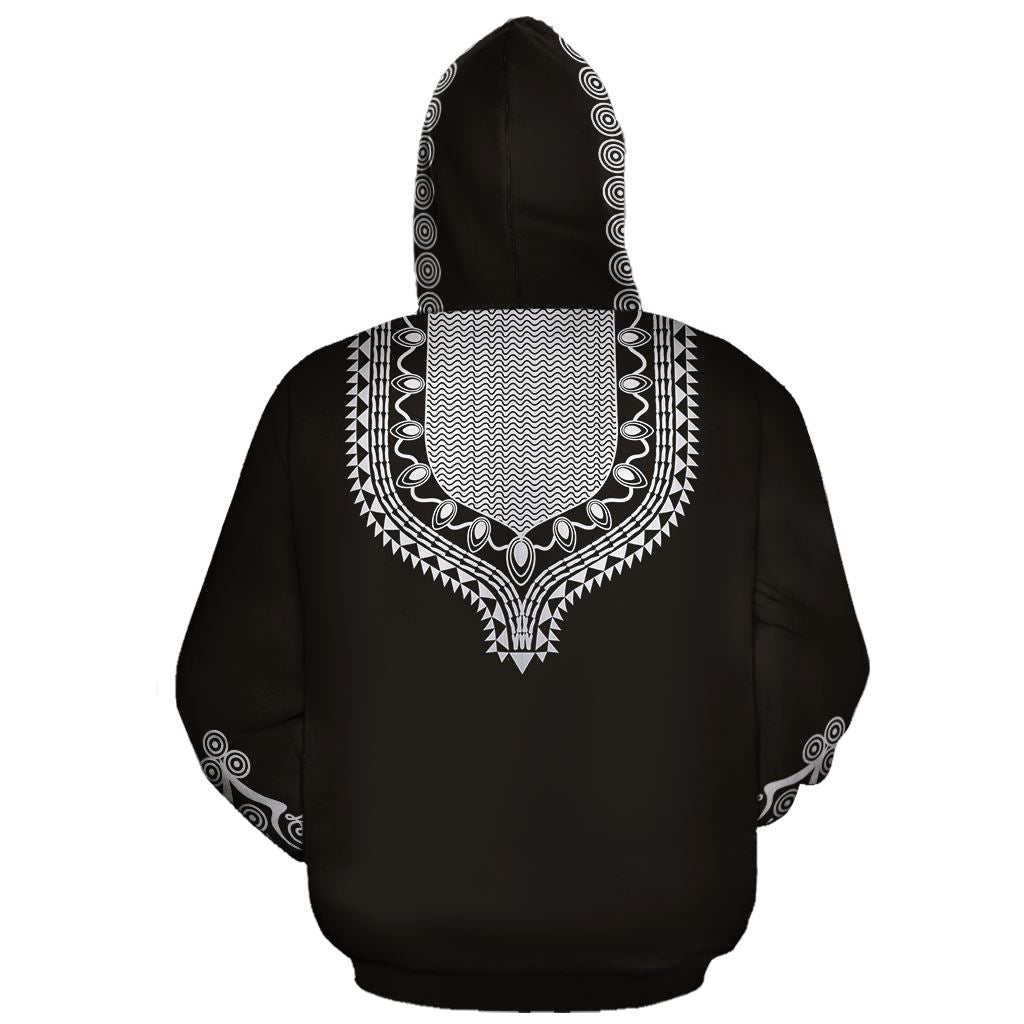 Printed Dashiki Color Black All-over Hoodie Hoodie Tianci 