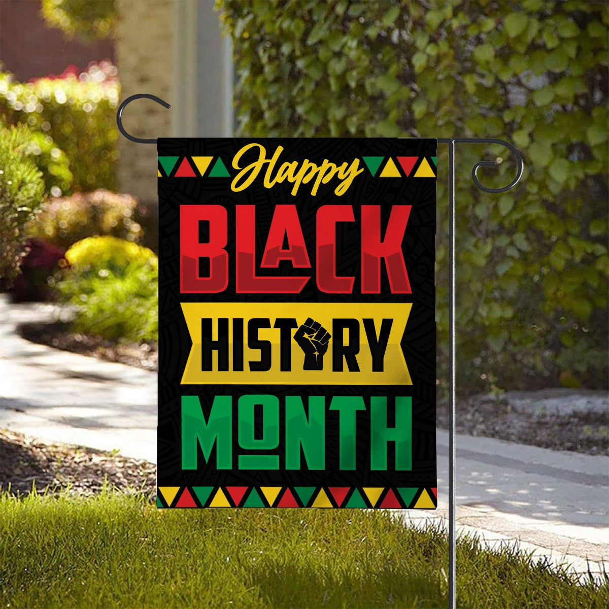 Happy Black History Month Flag Garden Flag Tianci Garden Flag (18&quot; X 12&quot;) 