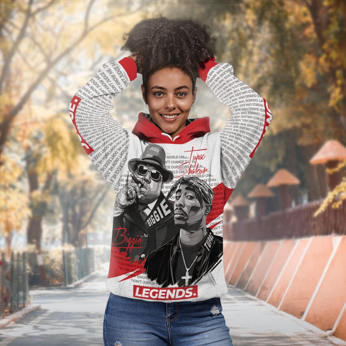 Tupac ft Biggie Magazine Art All-over Hoodie Hoodie Tianci 