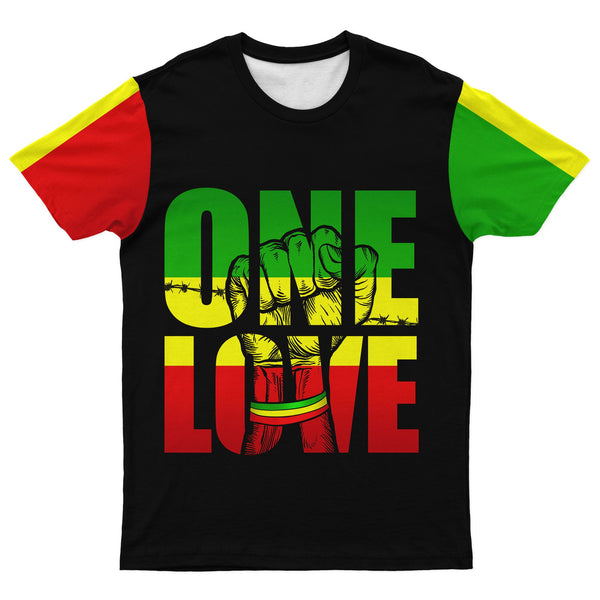 Reggae One Love T-shirt | African Culture Fashion - Melaninful