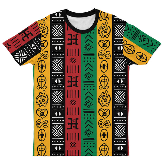 African Symbols In Pan African Colors T-Shirt