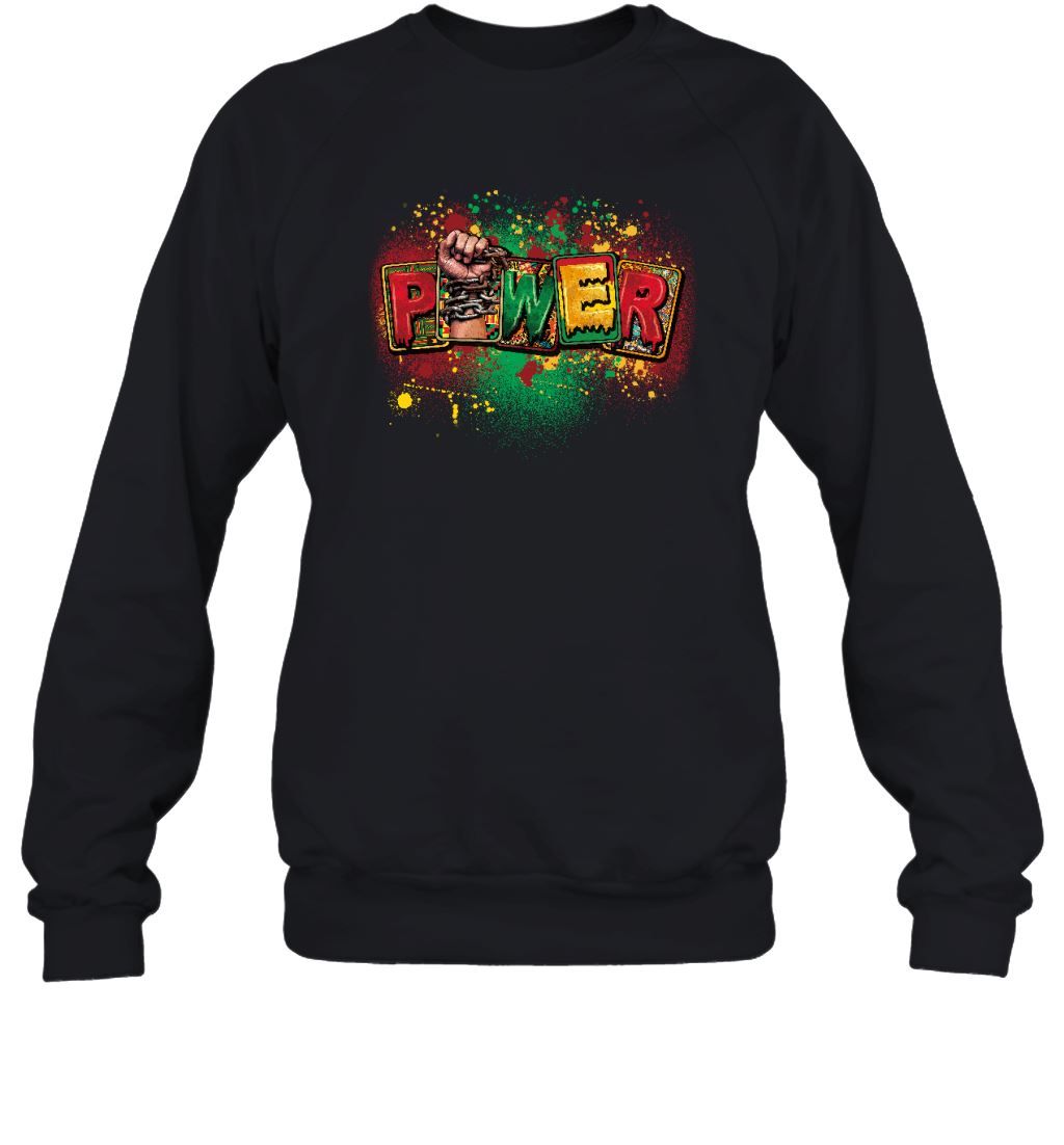 Power Of Juneteenth T-shirt Apparel vlexbilling Crewneck Sweatshirt Black S