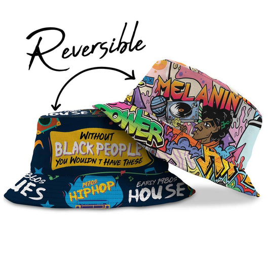 Hip Hop Graffiti Art & Music That Makes Us Proud Reversible Bucket Hat