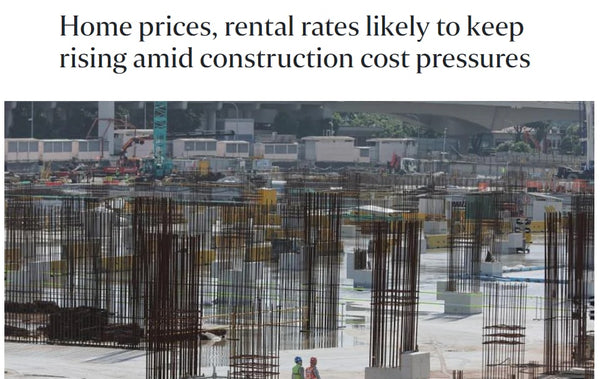 The Straits Times Home prices, rental rates likely to keep rising amid construction cost pressures