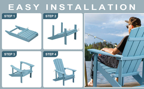 SUNVIVI Adirondack chair is simple to install