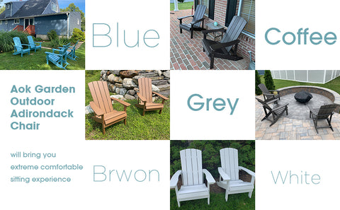 5 color adirondack chairs