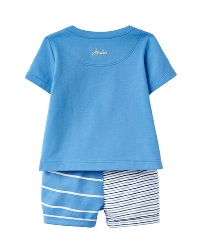 Joules Baby Short Sleeve Short Set - Whitby Blue
