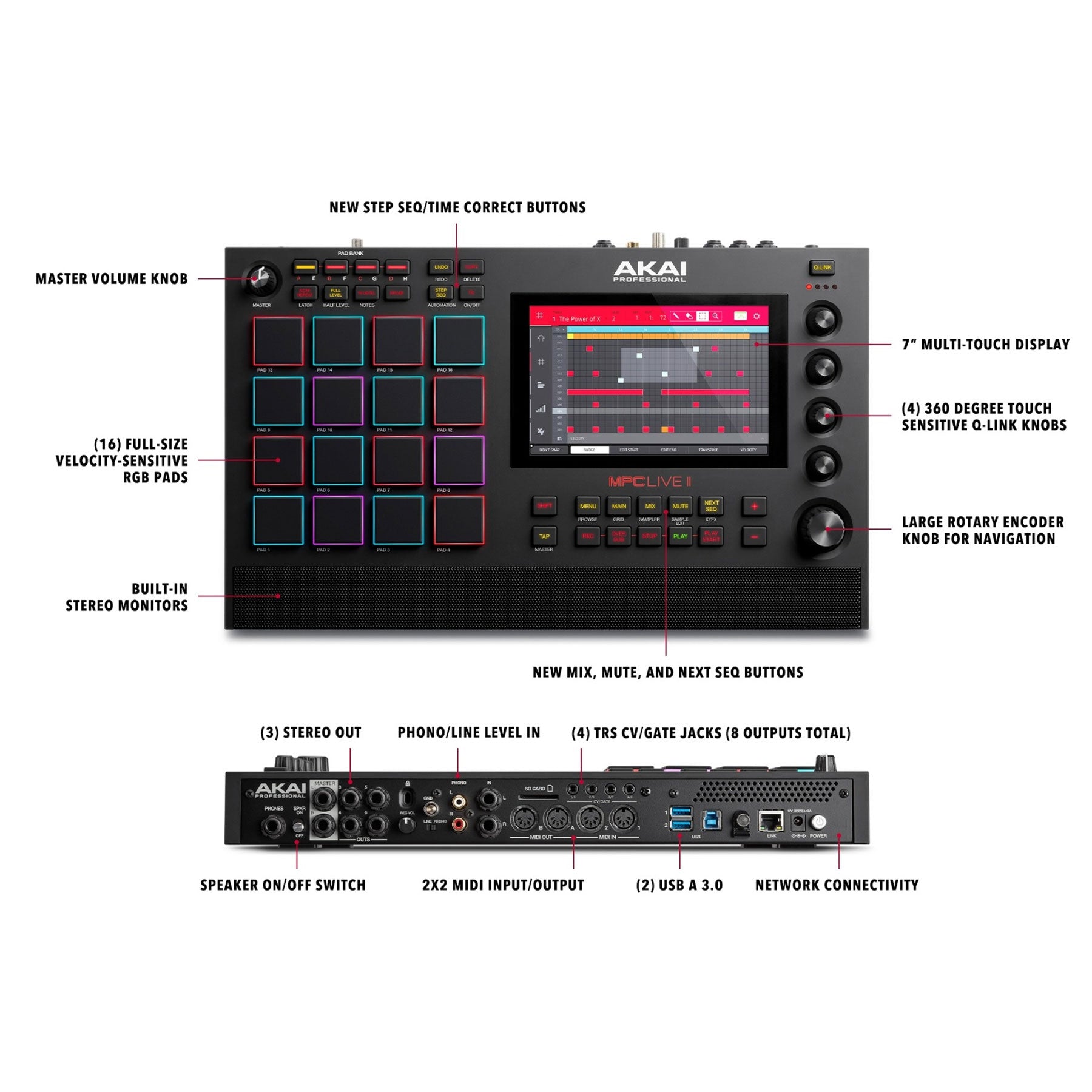 akai professional mpc live ii standalone sampler and sequencer