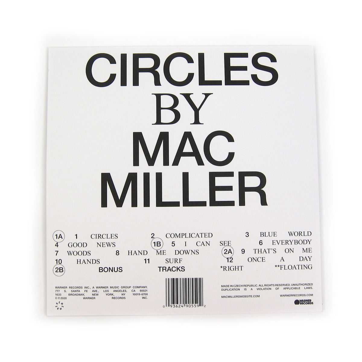 Mac Miller: Circles (Colored Vinyl) Vinyl 2LP ...