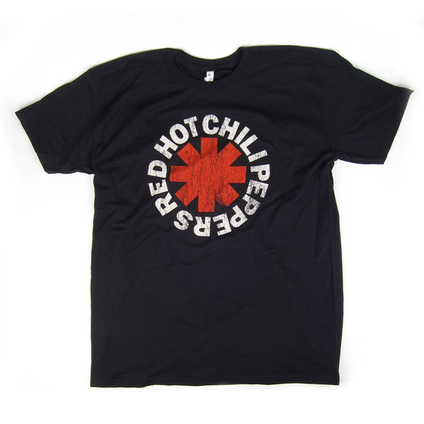 Red Hot Chili Peppers: Distressed Asterisk Shirt -Black – TurntableLab.com