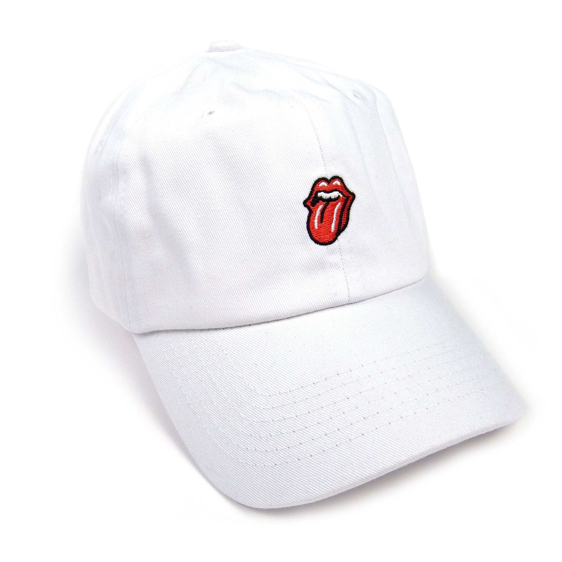 The Rolling Stones: Classic Logo Dad Hat - White – TurntableLab.com