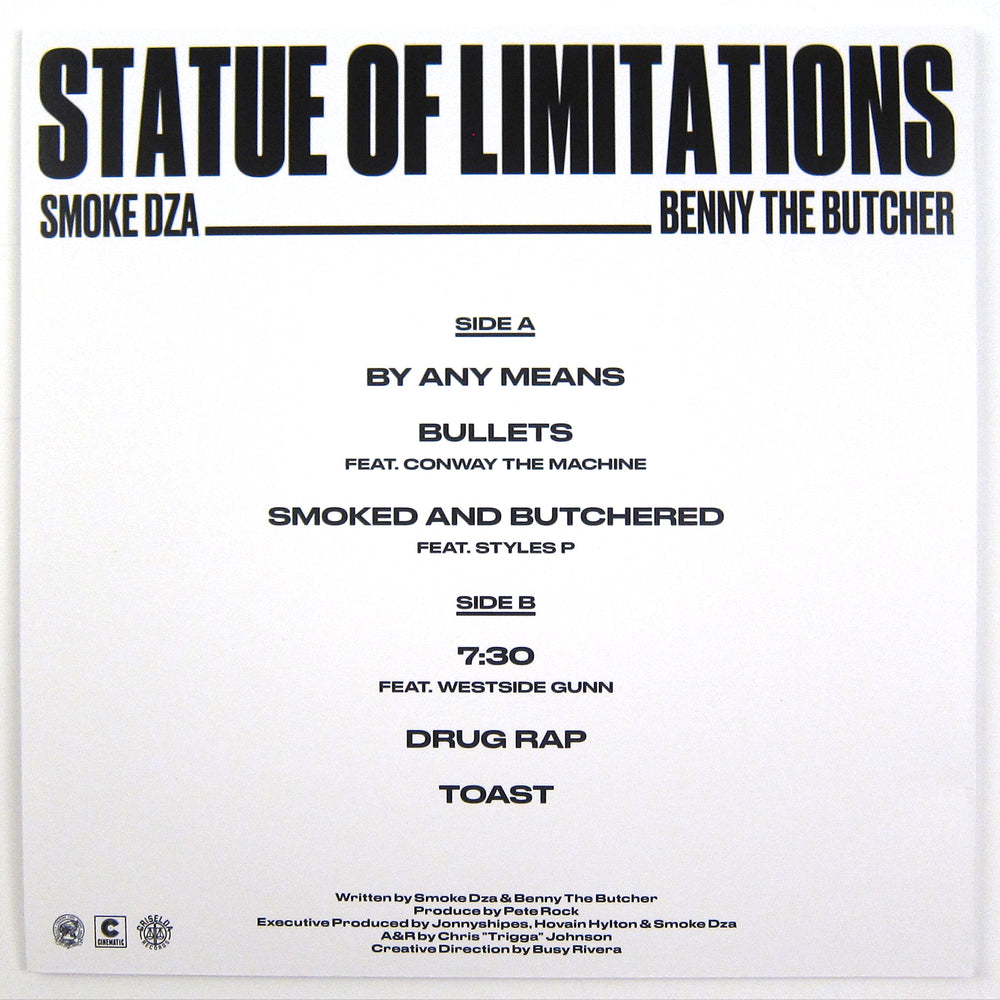 Smoke DZA, Benny The Butcher & Pete Rock: Statue Of Limitations (Griselda)  Vinyl LP