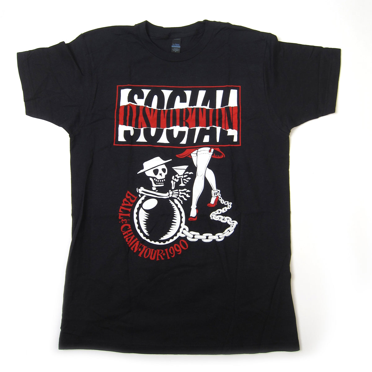 Social Distortion: Ball & Chain Tour Shirt - Coal — TurntableLab.com