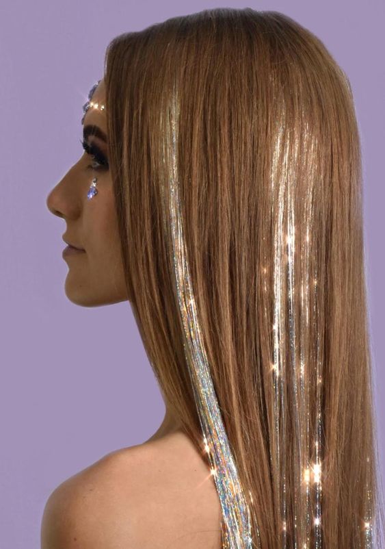 hair tinsel for festivals and concerts