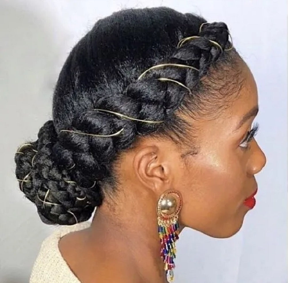 hair tinsel braid, how to tie hair tinsel in braids