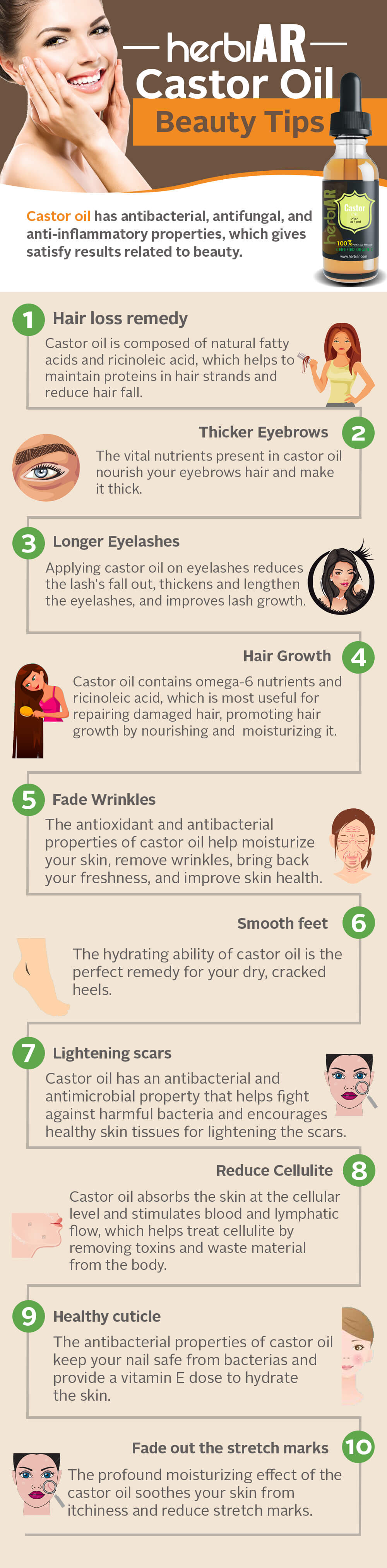 Herbiar Castor Oil Beauty Tips