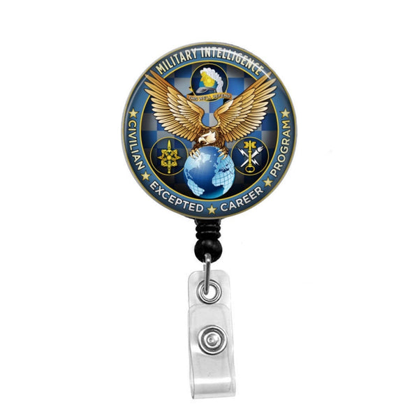 Veterans Affairs Police Mini Badge Retractable ID Holder Reel