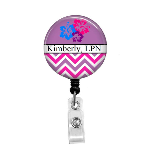 Purple Butterfly Badge Reels, Retractable Nurse Badge Holder, ID