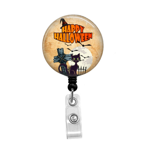 Halloween, Creepy Scene - Retractable Badge Holder - Badge Reel