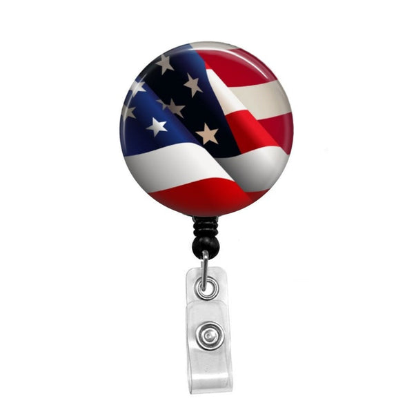 Eagle & American Flag - Retractable Badge Holder - Badge Reel - Lanyards -  Stethoscope Tag – Butch's Badges