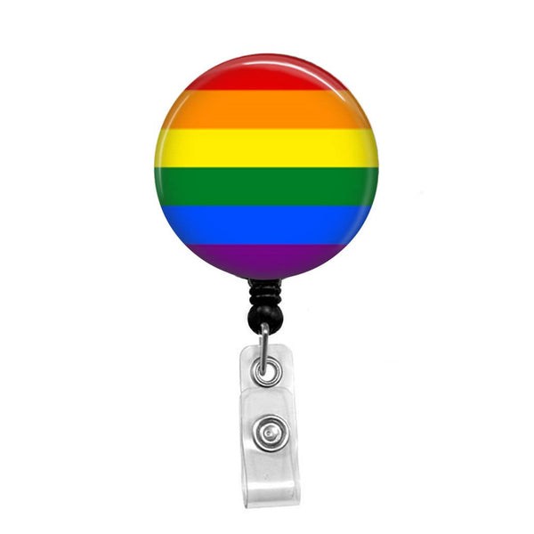 Inclusive Diversity Rainbow - Retractable Badge Holder - Badge