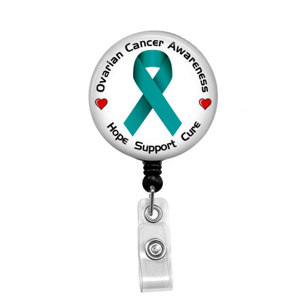 Ovarian Cancer Awareness - Retractable Badge Holder - Badge Reel - Lanyards - Stethoscope Tag freeshipping - Butch's Badges