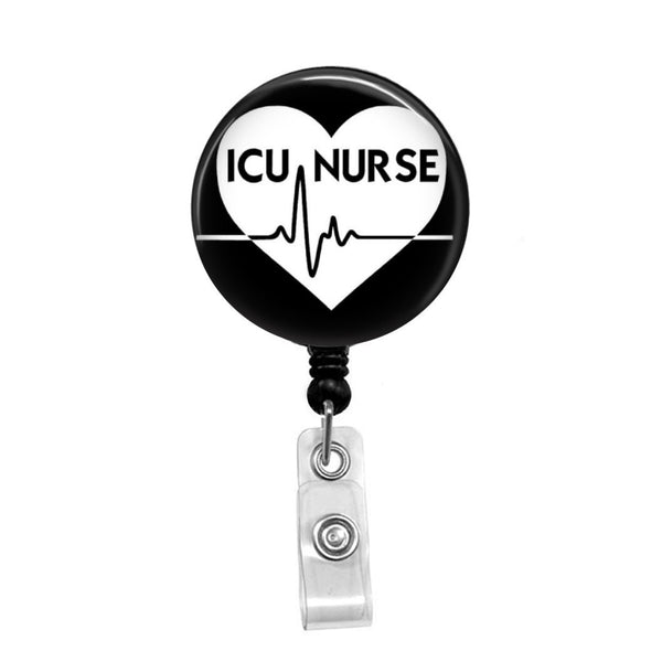 ICU Nurse Badge Reel ICU Nurse Badge Holder Intensive Care Badge
