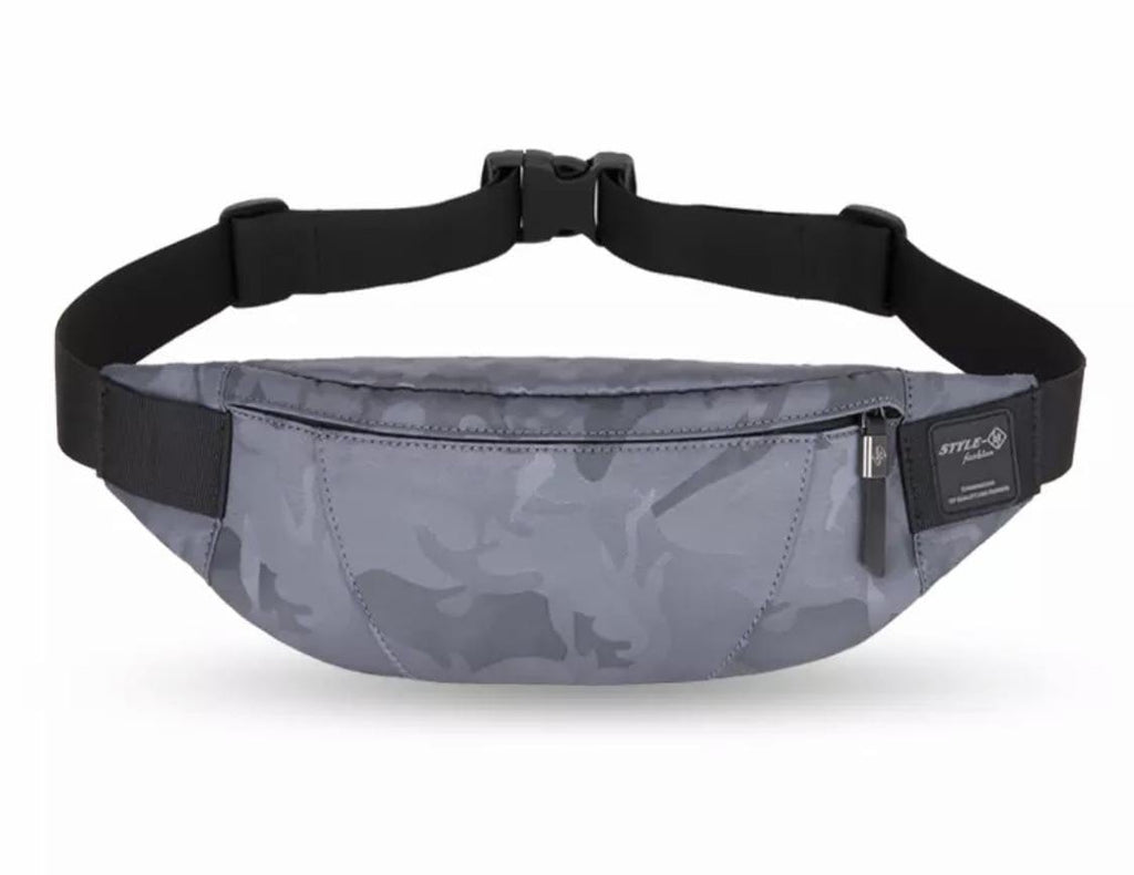 grey camo fanny pack