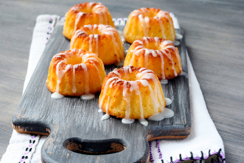 Mini Lemon Poppy Seed Bundt Cakes - Oh Sweet Basil