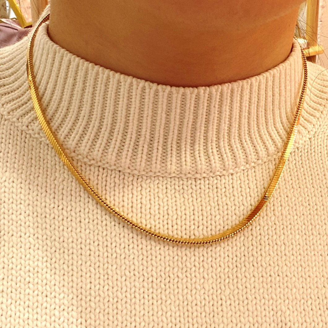 18k gold plated snake chain