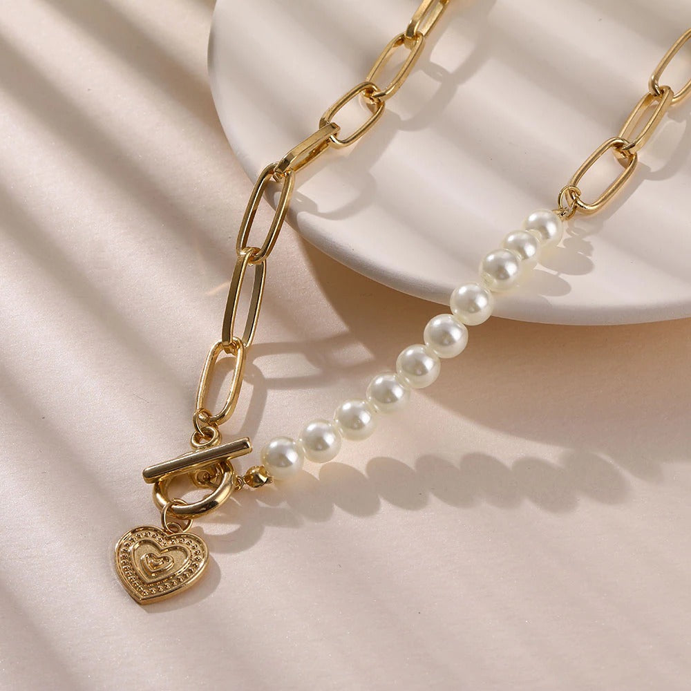 Dainty Pearl Layered Pearl Choker Necklace – Hirmz