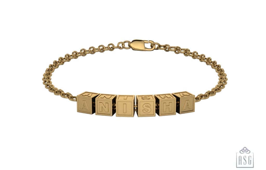 Star Gold Initial Bracelet – Ribbon Chix