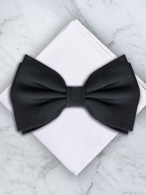 Black Deluxe Silk Twill Bow Tie – Bowtie & Arrow