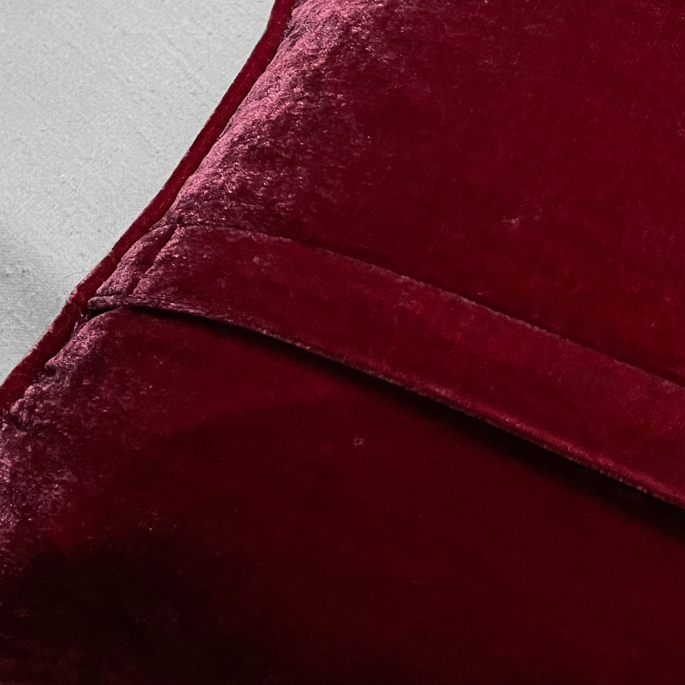 Metril Silk Velvet Cushion in Dark Rose