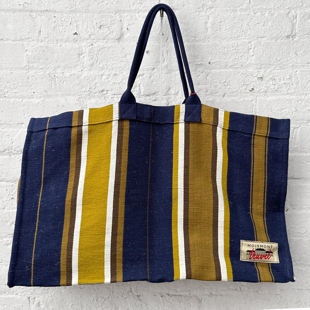 Copy of Large Tote Bag N°40 in Stripes Navy Blue — John Derian Company Inc
