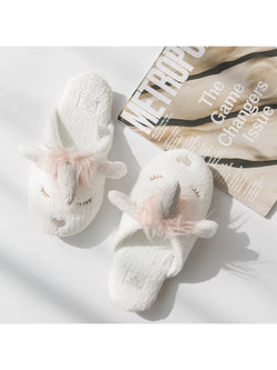 Uni Soft Fluffy Unicorn Bedroom Slippers 3 Colors