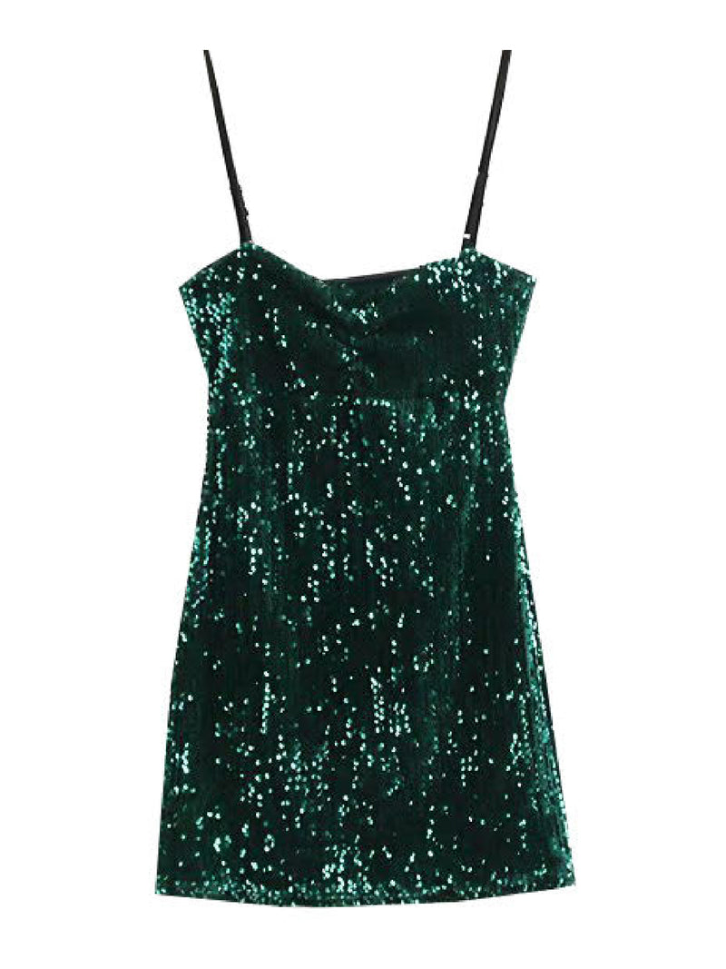 'Kailey' Sequinned Strap MIni Dress (3 Colors) – Goodnight Macaroon