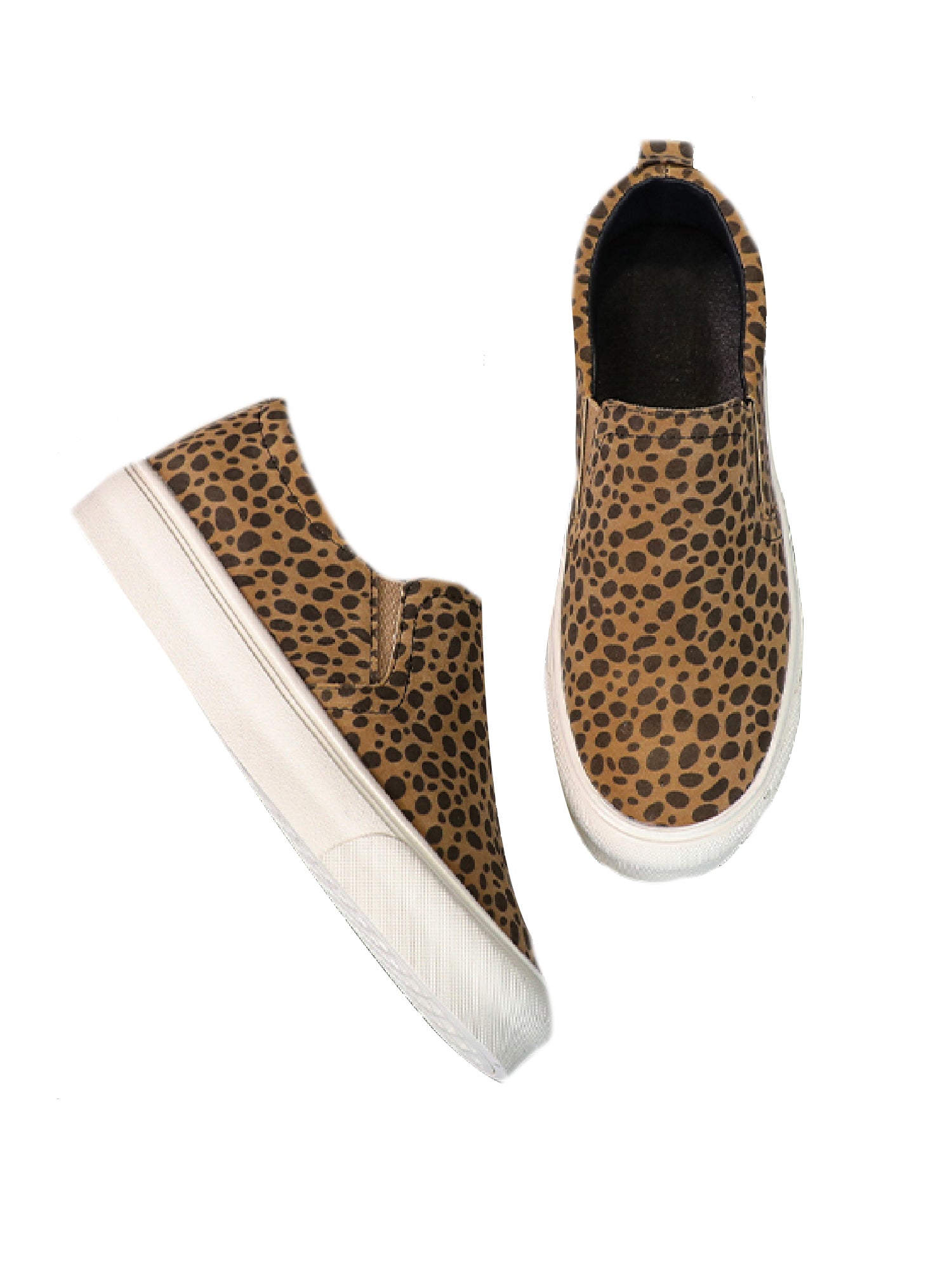 womens leopard print slip on sneakers