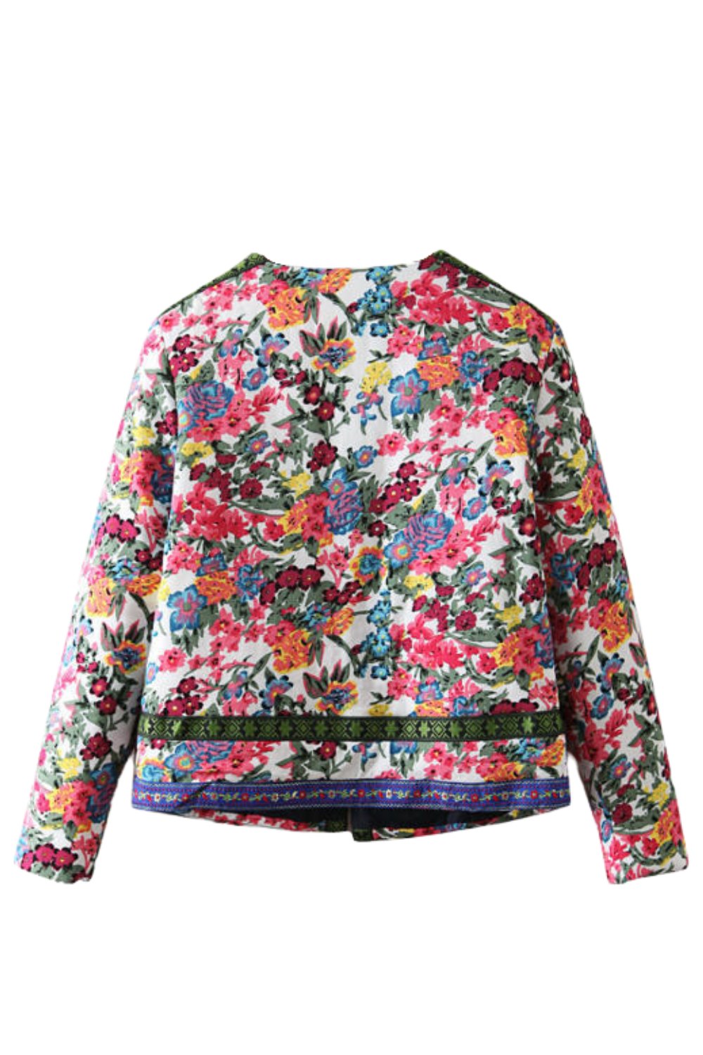 'Renata' Floral Embroidered Open Front Blazer – Goodnight Macaroon