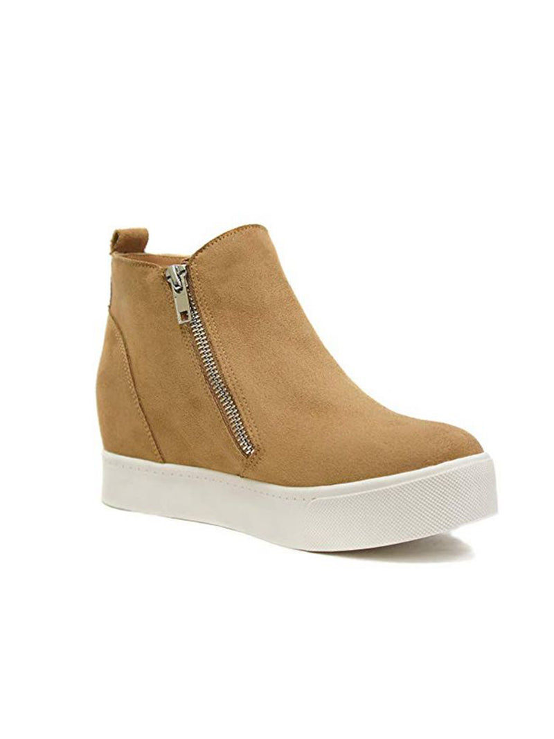 wedge sneakers faux suede