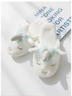 Uni Soft Fluffy Unicorn Bedroom Slippers 3 Colors