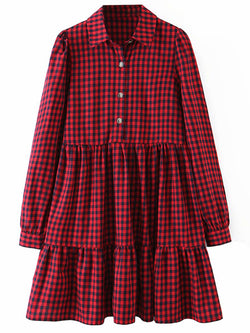 red checked shirt dress