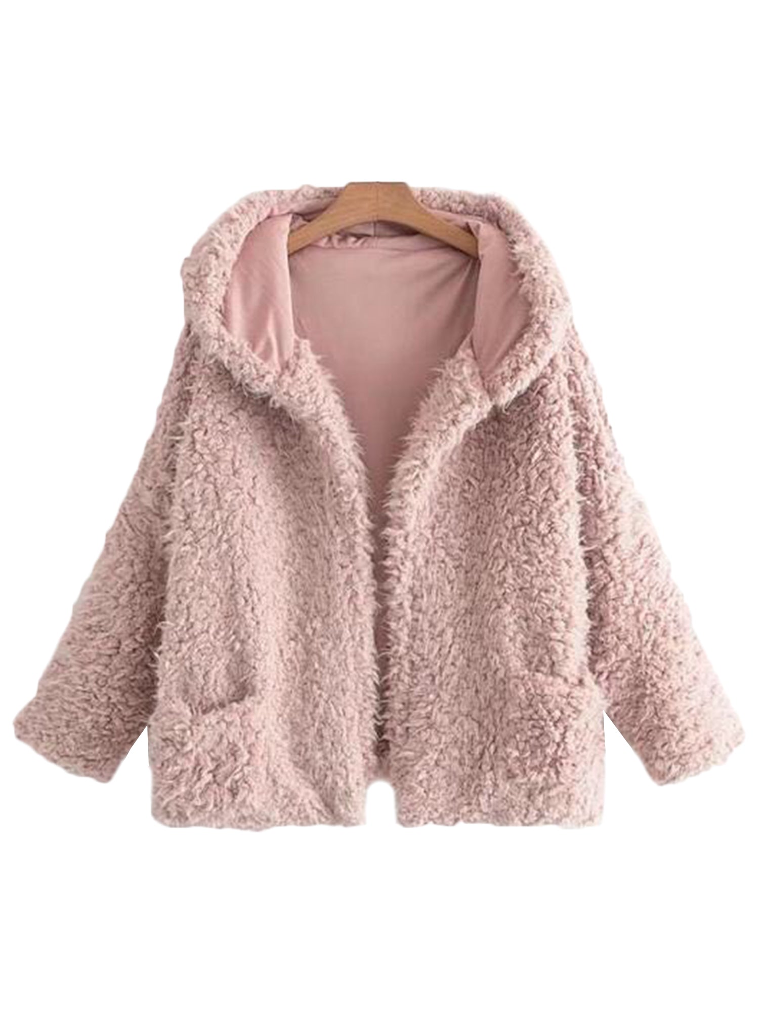 'Karena' Fluffy Fur Pink Jacket ( Uber Soft! )
