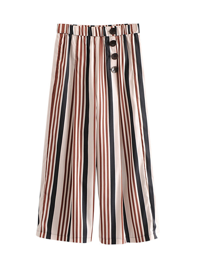 vertical striped wide leg pants