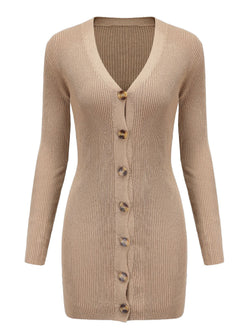 sweater button down dress