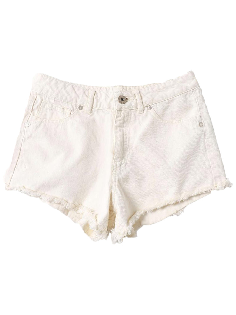 off white denim shorts