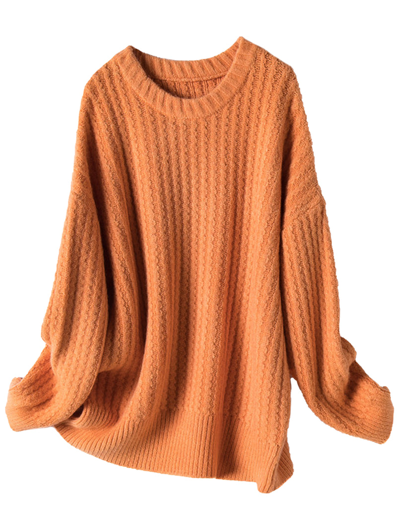 orange knit sweater