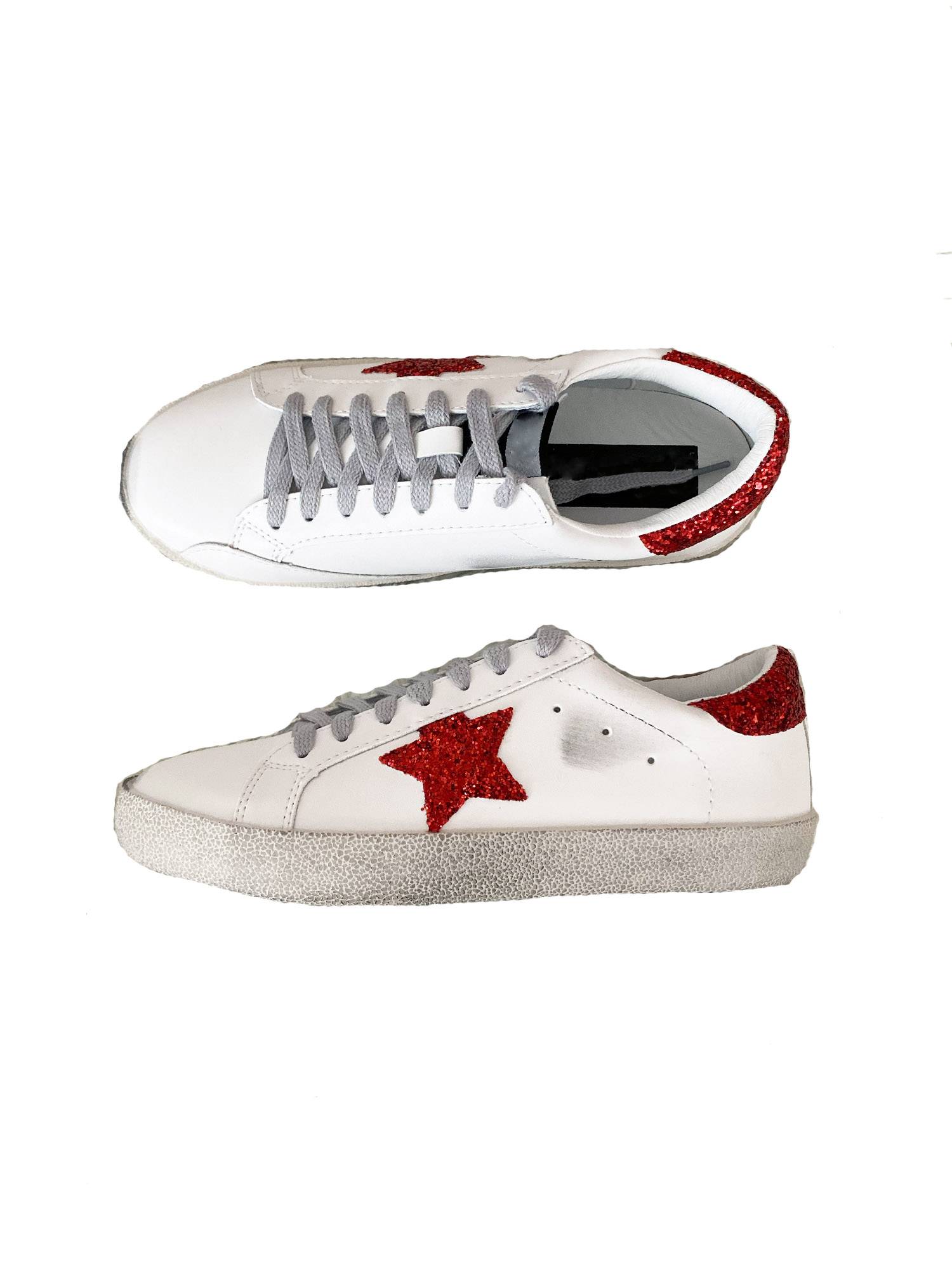 Vanessa' Sequinned Star Distressed Sneakers (6 Colors) – Goodnight Macaroon